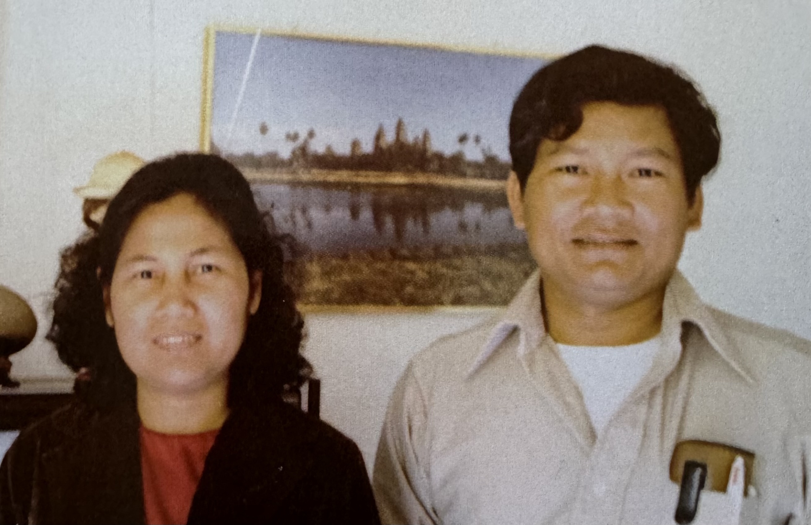 Sam with his beloved wife, Noeur Nou