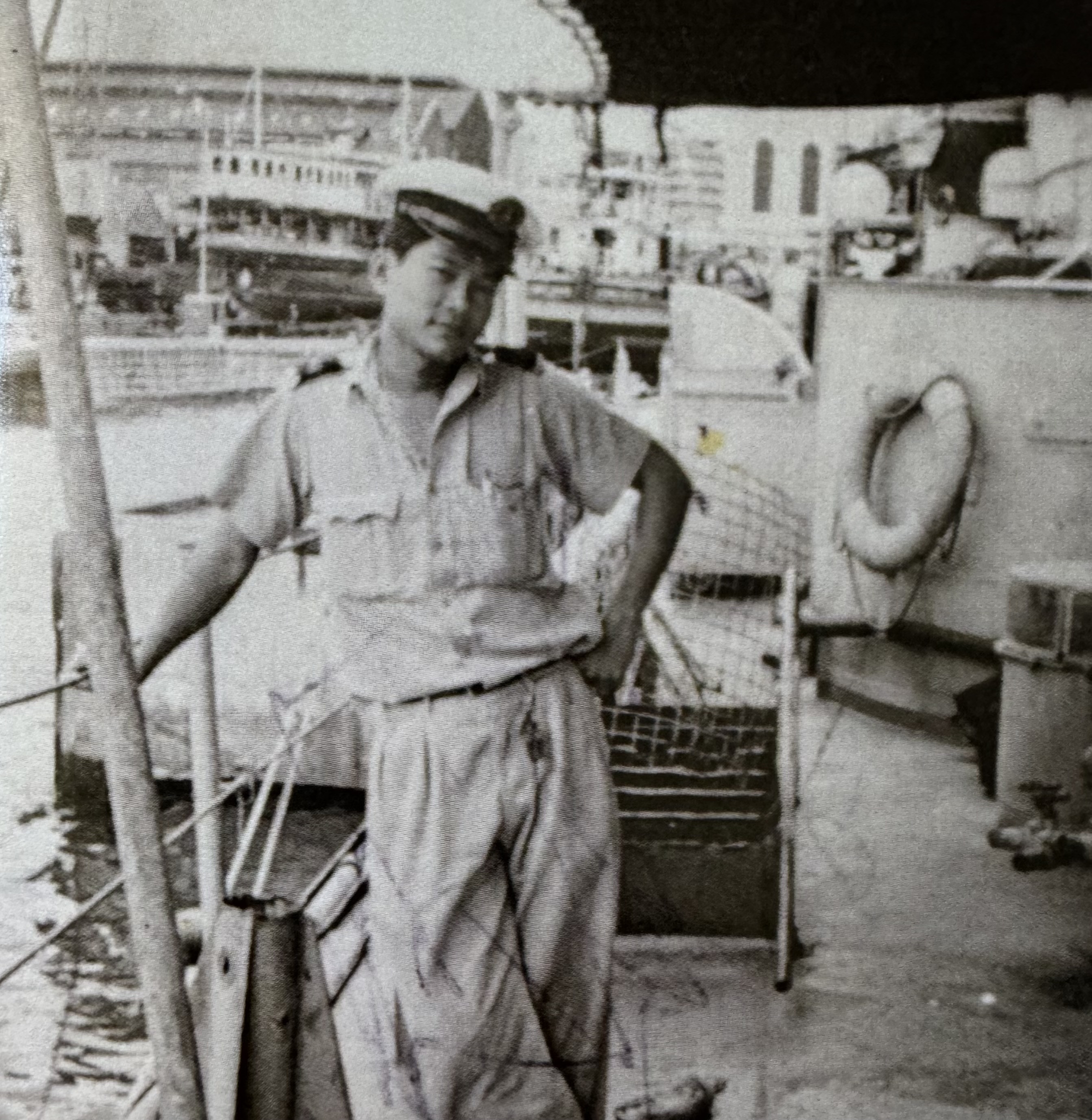 Sam during his service in the Cambodian Navy, circa 1959